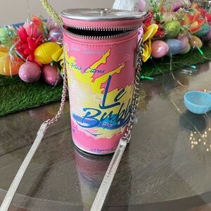 EUC Le Bubbly Pink Citrus Can-Shaped Bag